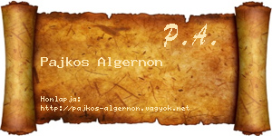 Pajkos Algernon névjegykártya